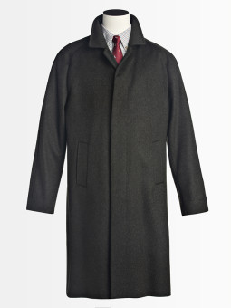 Manteau Long En Laine Loden - Coupe Classique - Taille 50/52 - Gris - Vintage - Allemagne